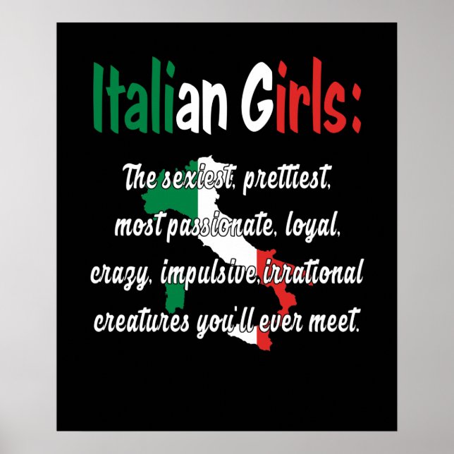POSTER FILLES ITALIENNES FUNNY (Devant)
