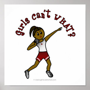 Poster Filles noires prises en uniforme rouge
