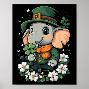 Poster Filles shamrocks Garçons Enfants Leprechaun St pat