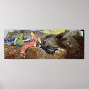 Poster Filles sur le rivage, c.1884-85
