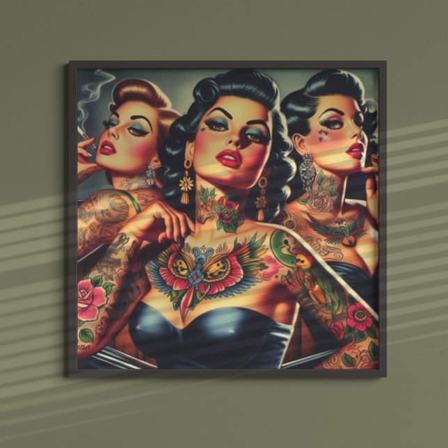 Poster Filles vintages (Créateur téléchargé)