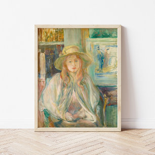 Poster Fillette au Chapeau de Paille Berthe Morisot