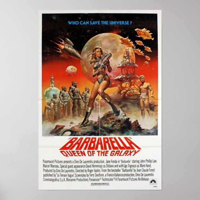 Poster Film Barbarella original (Devant)