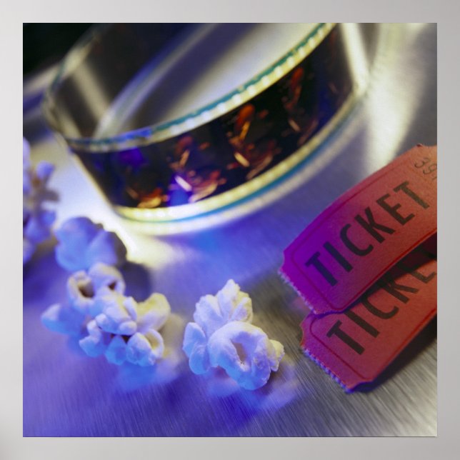 Poster Film cinéma, Popcorn & Billets (Devant)