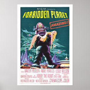 Poster Film classique Planète interdite en science-fictio