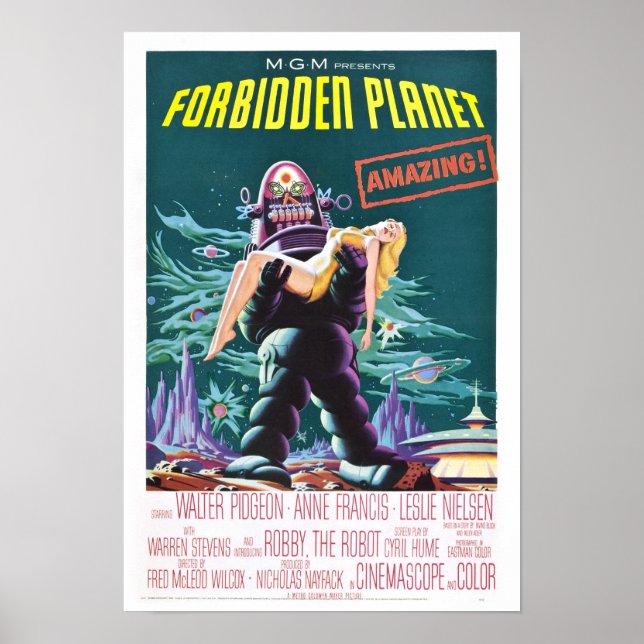 Poster Film classique Planète interdite en science-fictio (Devant)
