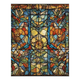 Poster Film de fenêtre en verre coloré