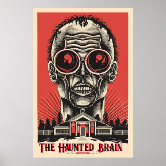 Poster Film d'horreur vintage rétrograde