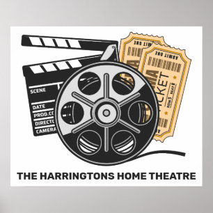 Poster Film texte et couleur personnalisé