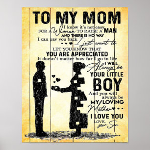 Poster Fils à maman, cadeau à ma maman, la fête des mères