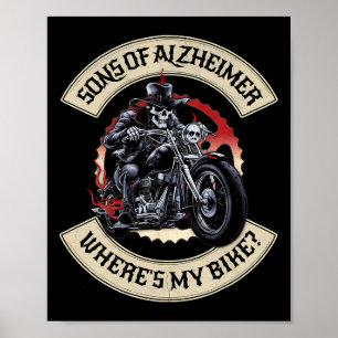 Poster Fils de Heimerheimer Où est mon vélo Grumpy Vieux