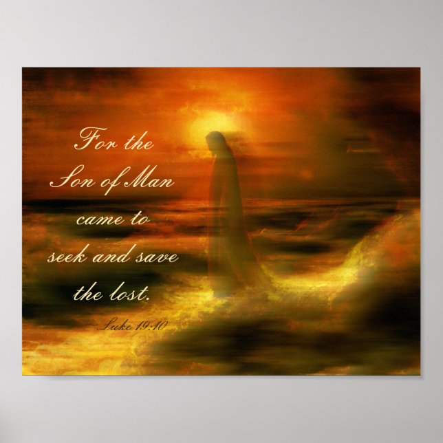 Poster Fils de l'homme est venu chercher et sauver le per (Devant)