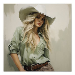 Poster Fils des Prairies : Cowgirl Wall Art