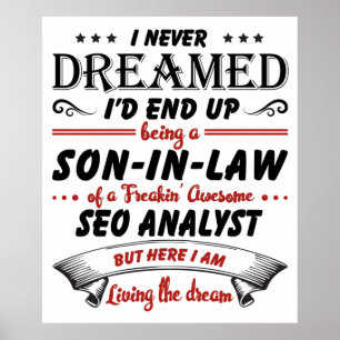 Poster Fils En Droit De L'Awesome Analyste SEO