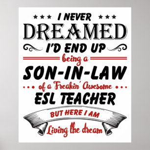 Poster Fils En Droit De L'Enseignant Awesome ESL
