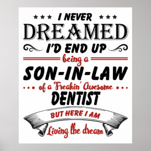Poster Fils En Droit D'Un Dentiste Awesome