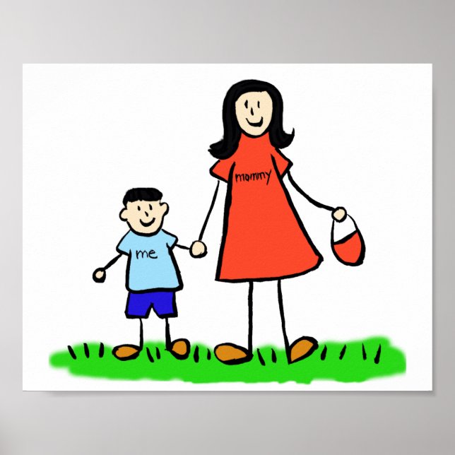 Poster Fils et mère Personnalités personnalisées Personna (Devant)