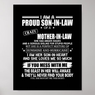 Poster Fils Fier D'Une Mère Fou En Droit Don Fils Maman