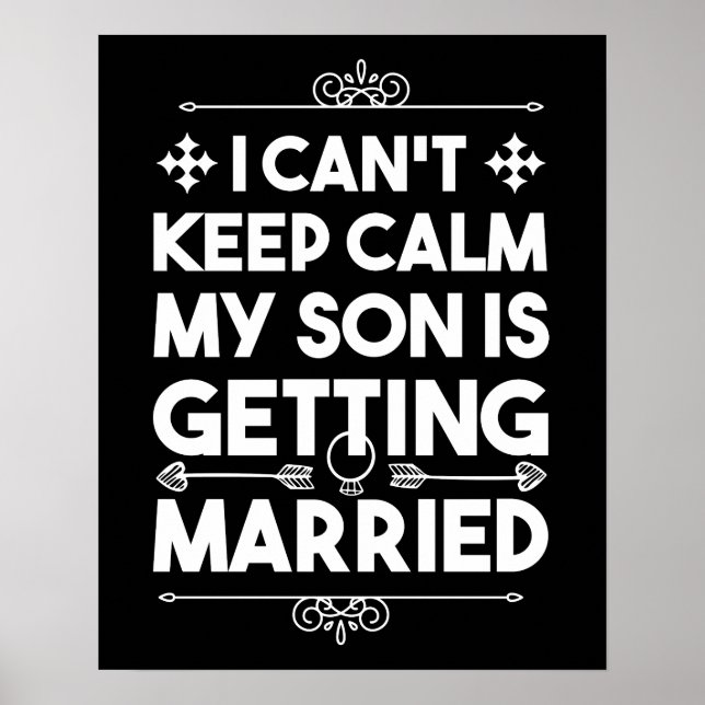 Poster Fils Se Marier Bachelorette Soirée de Mariage (Devant)