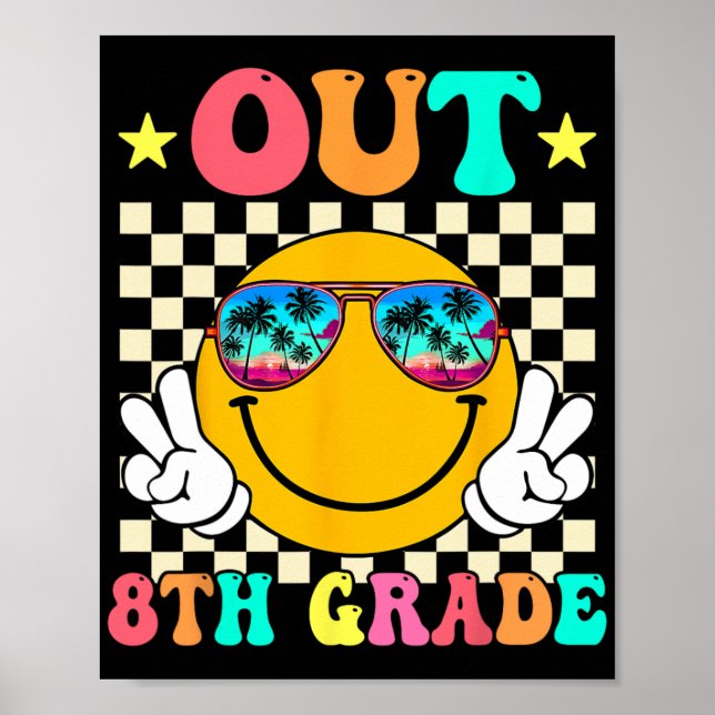 Poster Fin 8e année de diplôme Dernier jour de l'école Gr (Devant)