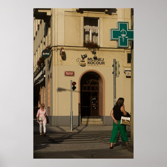 Poster Fin après-midi à Vinohrady, Prague (Devant)