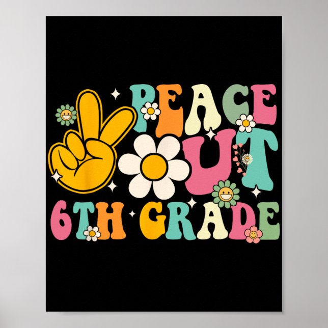 Poster Fin de 6e année Dernier jour de l'école Super (Devant)