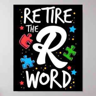 Poster Fin de la R Word Sensibilisation sur l'autisme Sup