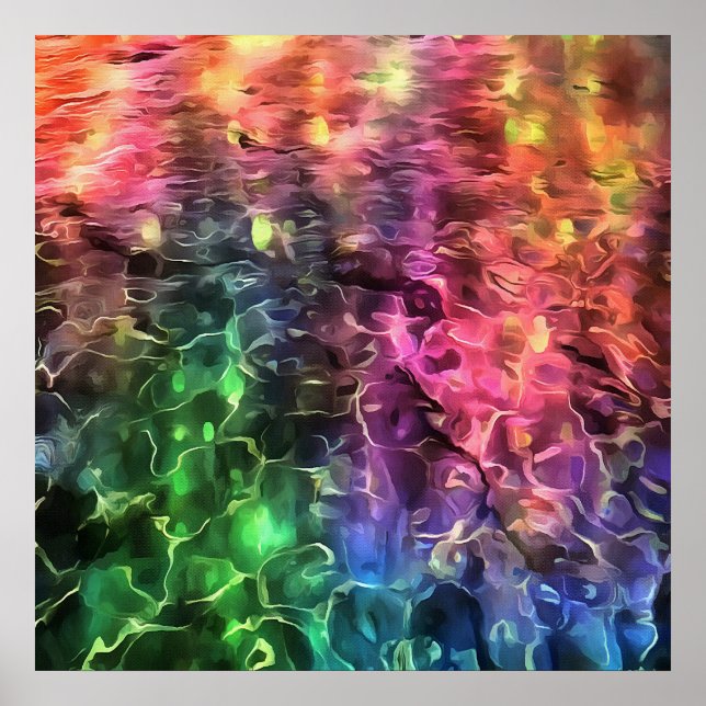 Poster Fin De L'Art Abstrait Arc-En-Ciel (Devant)