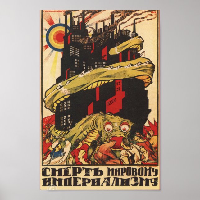 Poster Fin de l'impérialisme - Propagande soviétique (Devant)