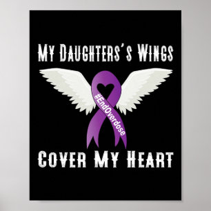 Poster Fin de l'overdose Les ailes de ma fille couvrent m