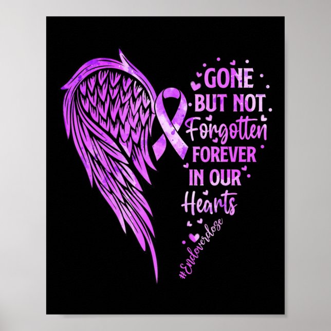 Poster Fin de l'overdose mémorial de personne aimée sensi (Devant)