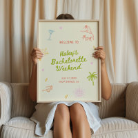 Fin de semaine bachelorette colorée à la main Bien