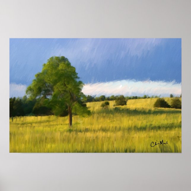 Poster Fin de soirée d'été - Peinture (Devant)
