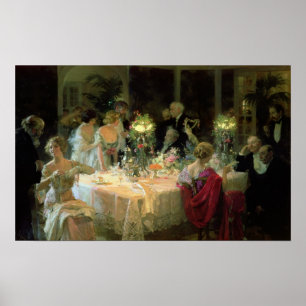 Poster Fin du dîner, 1913