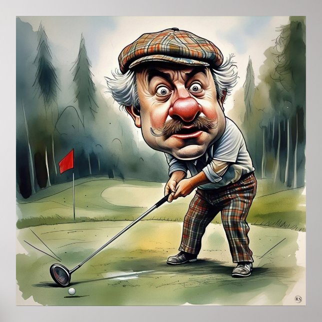 Poster Finesse de golf - Grand Golf Art Imprimer (Devant)