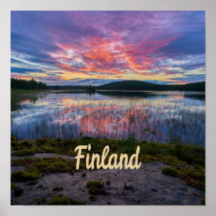 Poster Finlande Helsinki Europe du Nord