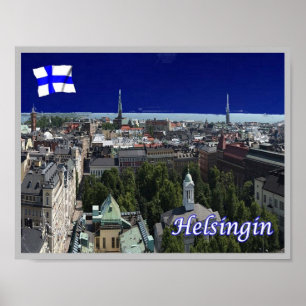 Poster Finlande - Helsinki - Helsingfors -