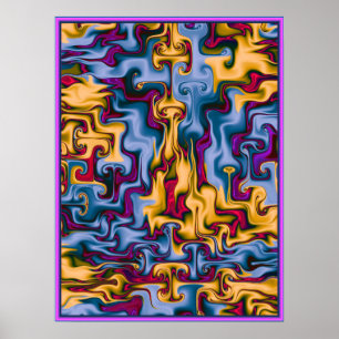 Poster Fire and Water Pattern