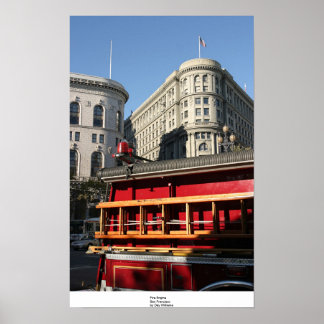 Poster Fire Engine, San Francisco