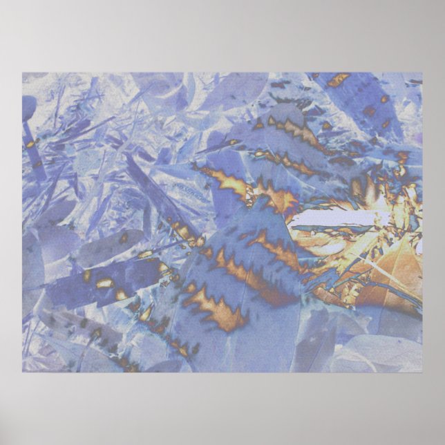 Poster Fire & Ice, abstrait numérique (Devant)