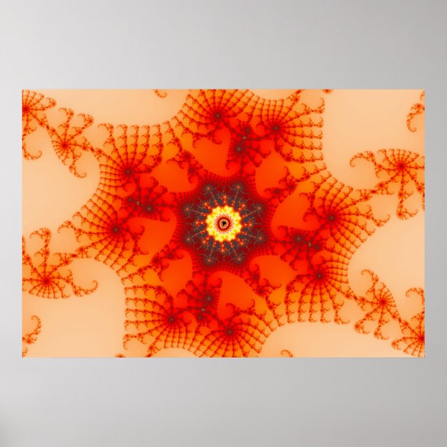 Poster Fire Web - Art fractal (Devant)