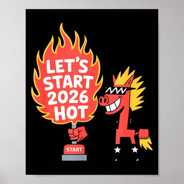 Poster Fire Year Of The Horse – Chinese Zodiac New Year 2 (Devant)