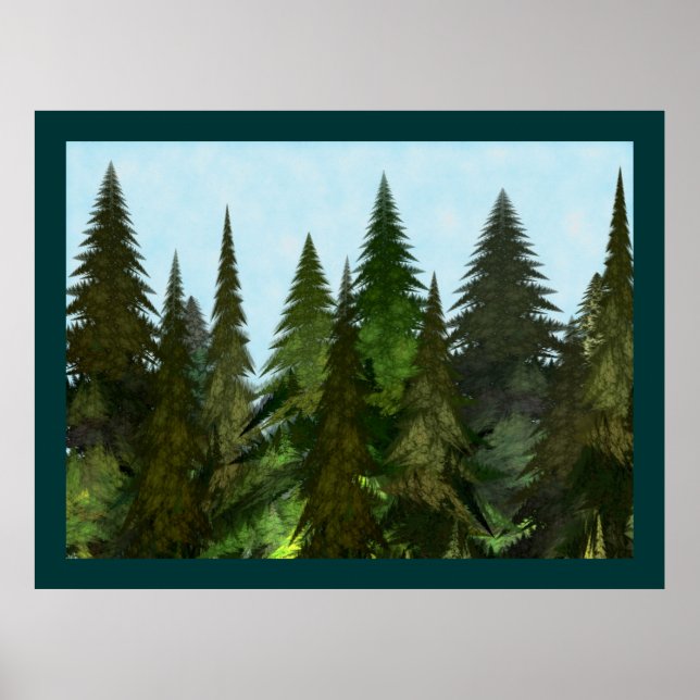 Poster Firs fractaux (Devant)