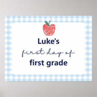 Poster first day of school sign