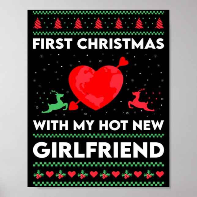 Poster First Xmas With My New Girlfriend Men Ugly Christ  (Devant)