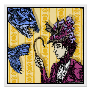 Poster Fishhook - Pop Goth Nightmare Surreal Art