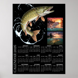 Poster Fishing Photo Calendar 2026, Sports Fishing, Carp