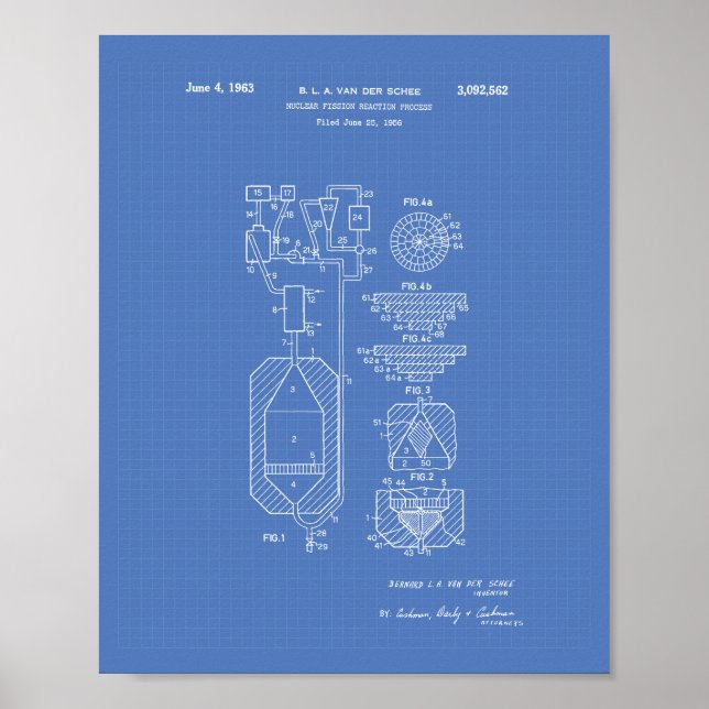 Poster Fission nucléaire 1956 Plan directeur de l'art des (Devant)