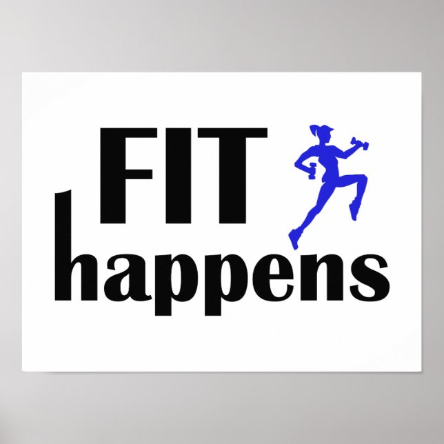 Poster Fit Arrive Motivation de l'entraînement (Devant)