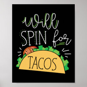 Poster Fitness Drôle Salle De Fitness Sera Spin Pour Taco